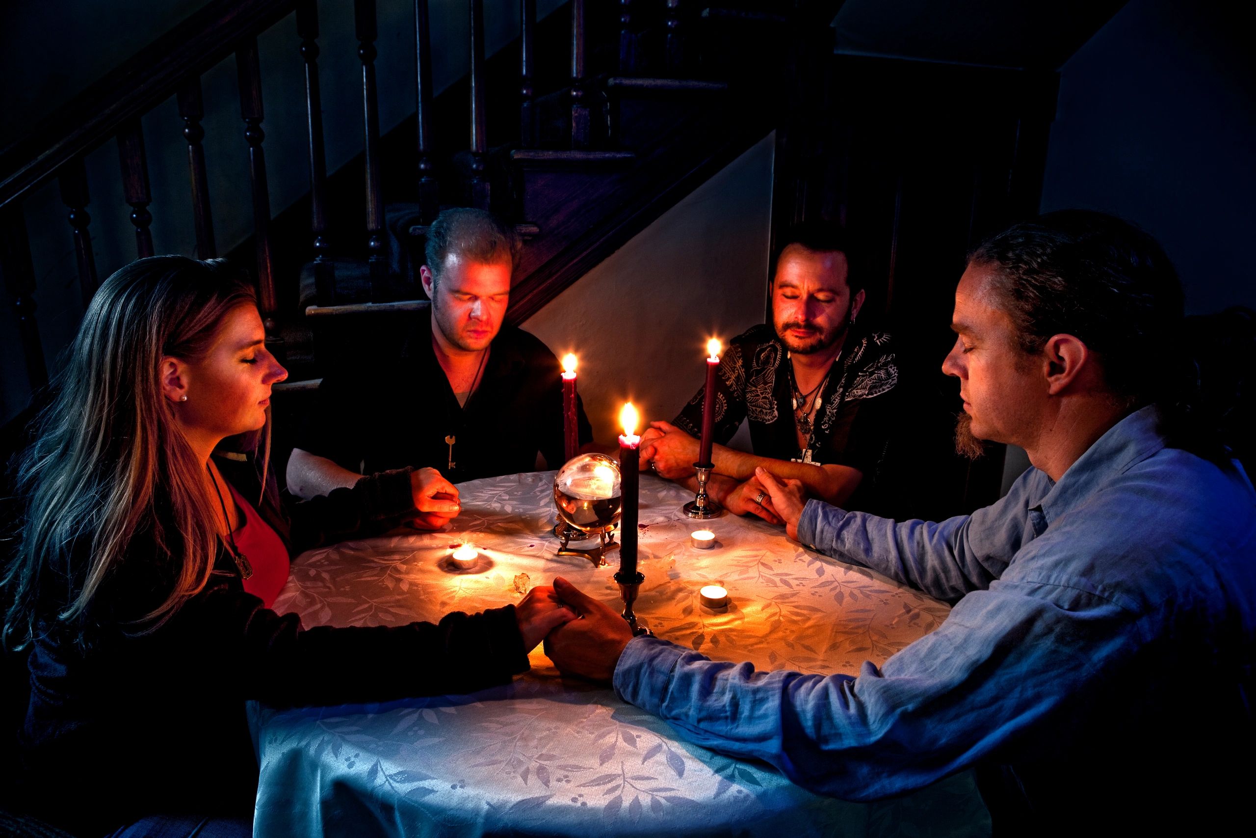 Candlelit scene with ritual atmosphere