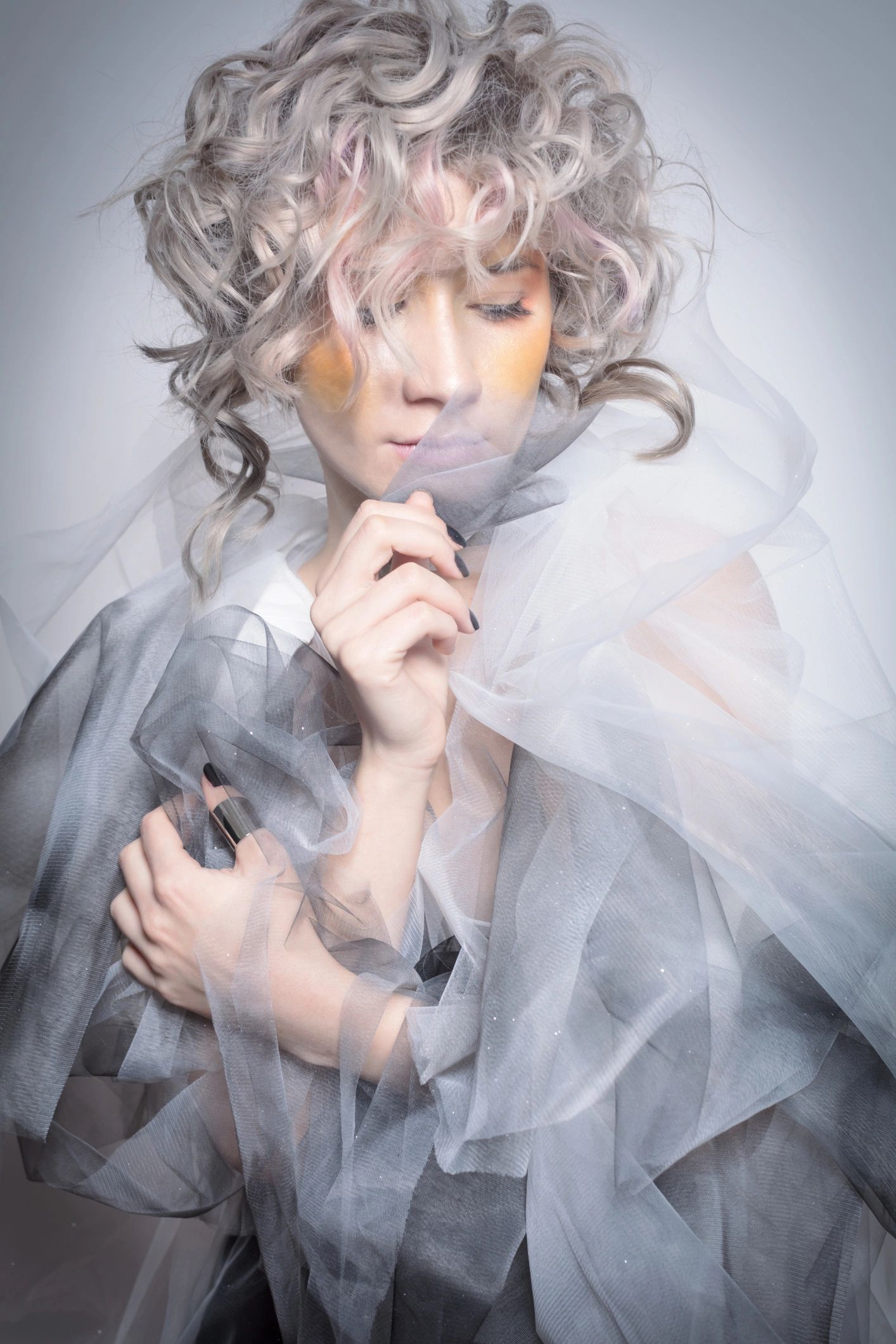 Avant-garde portrait with elevated fashion mood